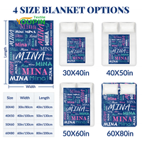 Couverture personnalisée avec nom, blanche, 100% polyester, couverture en peluche, 230 g/m², couverture en flanelle avec logo personnalisé