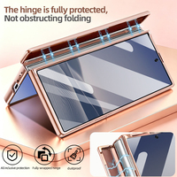 Étui de téléphone en cuir PU pailleté VIETAO avec béquille rotative pour Z Fold 8, charge magnétique sans fil, protection intégrale antichoc