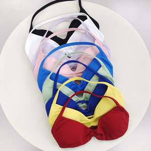 Ensemble de soutien-gorge de sport sans bretelles et sans dos pour femmes, respirant, à maintien élevé, bretelles réglables, coussinets amovibles, extensible dans les quatre sens - Product Image 5