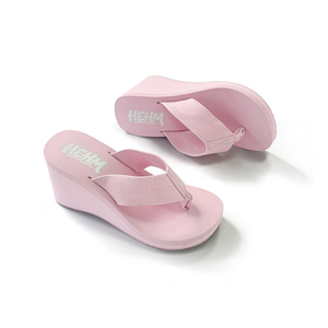 Custom <strong>Women's</strong> Wedge <strong>Flip</strong> <strong>Flops</strong> Rubber Thin <strong>Flip</strong> <strong>Flop</strong> Slipper For Beach Open Round Toe Slippers Printed - Product Image 2