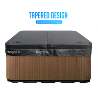 Cubierta para Spa o Jacuzzi TSPK Personalizada, Moderna, Anti-UV, Térmica, Resistente al Agua, Certificada por ASTM, con 1 Año de Garantía, para Exteriores, de Oxford