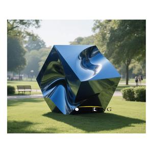 Ngoài trời trang trí bức tượng <span class=keywords><strong>Chrome</strong></span> mạ gương điêu khắc - Product Image 1