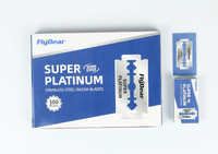 Lames de rasoir à double tranchant en acier inoxydable de haute qualité pour hommes, 100 pièces/boîte