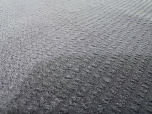 Gray small grid bubble jacquard fabric elastic textured cloth for sportswear casual dress apparel - Product Image 4