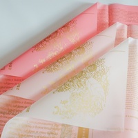 Papier mat imperméable à motifs végétaux pour emballage floral, idéal pour les fleuristes, les bouquets et les emballages cadeaux - Vente en gros