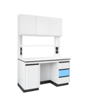 Meubles de laboratoire pour ateliers industriels, bancs de laboratoire en acier avec armoires de base pour laboratoires scientifiques
