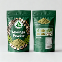 Kemasan Doypack Food Grade Custom dengan Cetak Digital, Aluminium Foil, untuk Bubuk Kayu Manis, Kunyit, dan Moringa
