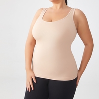 Gilet gainant grande taille à compression élevée pour femme, sans couture, respirant, écologique, séchage rapide, en nylon et élasthanne, taille moyenne