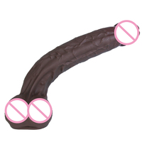 Dildo réaliste en silicone noir de 7,48 pouces avec ventouse, sensation réaliste, pénis souple, jouet sexuel pour adultes pour l'entraînement vaginal et anal, pour femmes