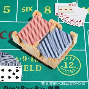 Creative solid wood <b>playing</b> <b>card</b> storage box, household wooden rotating <b>playing</b> <b>card</b> box, desktop wooden <b>card</b> organizer. - Product Image 2