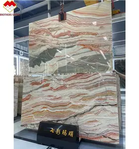 แผ่นวีเนียร์หินโอนิกซ์สีรุ้งแผ่นพื้นสีโอนิกซ์หลากสี - Product Image 1
