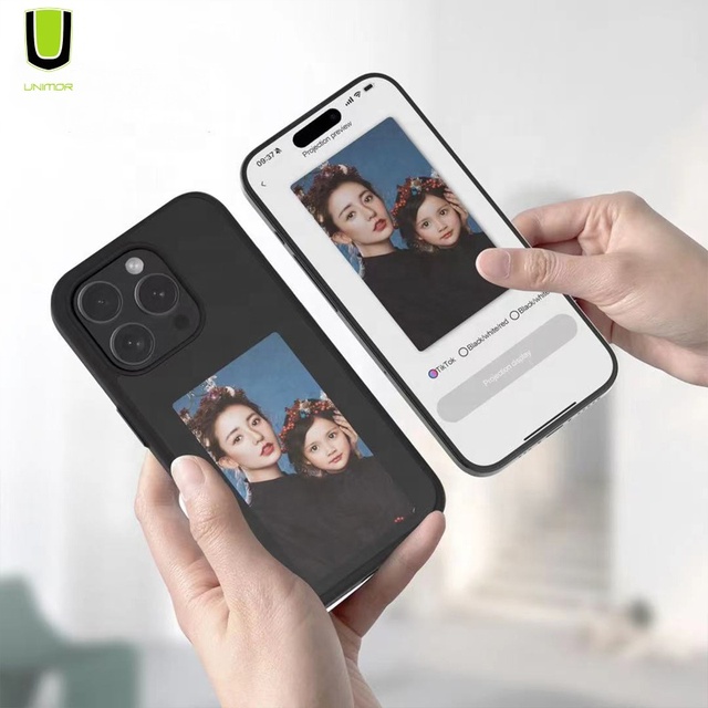 New Luxury Design at Will Switch DIY Pattern Display Smart NFC E Ink Screen Phone Case for iPhone 14 15 Pro Case