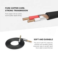 Câble Audio adaptateur 3.5mm à double 6.35mm pour mélangeur amplificateur haut-parleur plaqué or 6.5mm 3.5 Jack Splitter câble Audio