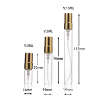 Recharge de vaporisateur de parfum portable de 2ml 3ml 5ml 10ml en vente de gros Bouteille en verre pour essai d'échantillons de parfum avec boîte en carton papier personnalisée