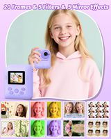 Cámara Digital para Niños, Cámara Instantánea para Niños con Doble Lente, Mini Impresora Térmica, Cámara de Fotos Instantánea