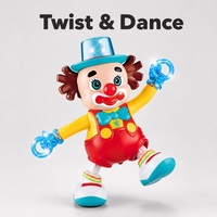 Jouet Clown Dansant Écologique Non Toxique en Plastique avec Musique et Lumières, Jeu Interactif pour Enfants de 2 à 4 Ans