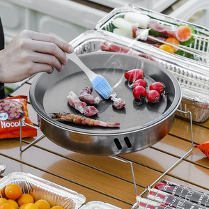 <b>Disposable</b> Charcoal Grill Stainless Steel Portable Outdoor <b>BBQ</b> For 3-5 People - Product Image 5