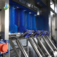 Chaîne de production complète et entièrement automatique de lavage, remplissage et mise en bouteille d'eau potable de type linéaire, pour bouteilles de 19L, 20L et 5 gallons (A à Z)
