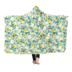 Stampa a sublimazione personalizzata in velluto di cristallo per dormire coperte indossabili Dropshipping <span class=keywords><strong>mantello</strong></span> con cappuccio coperta per adulto - Product Image 4