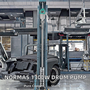 Bomba de transferencia de tambor portátil Normas 1300W 110V para barriles de grasa y aceite, con tornillo bajo de acero inoxidable, OEM JDT-1300W-PVDF P - Product Image 2