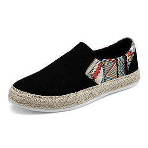 Chaussures en <span class=keywords><strong>toile</strong></span> pour hommes à bout rond, respirantes, légères, antidérapantes, à enfiler, avec doublure en maille, semelle intermédiaire en caoutchouc EVA, toutes saisons - Product Image 5