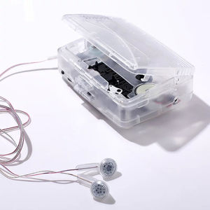 Lecteur de cassette portable transparent 168D |   Convertisseur MP3 avec écouteurs pour l'apprentissage de l'anglais - Product Image 1