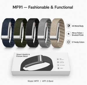 Pulsera Inteligente con Monitorización de Frecuencia Cardíaca y Sueño, Monitorización de ECG, Correa de TPE para Deportes, Entrenamiento y Seguimiento de Actividad Diaria - Product Image 1