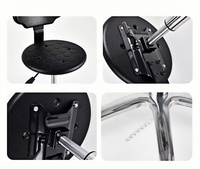Tabouret de laboratoire industriel antistatique ESD, ignifuge, imperméable et souple pour salle blanche, hôpital, école