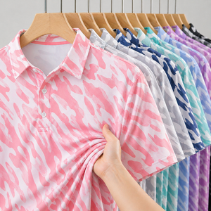 Camiseta Polo de Camuflaje Premium para Hombre, de Manga Corta, Suave al Tacto, Elástica, para Golf, Diseño Personalizado de Fabricante de Ropa - Product Image 1