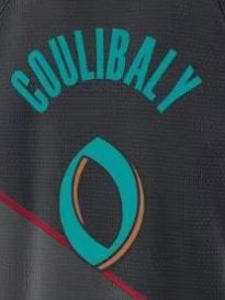 Nouveau maillot de basket-ball 2025 noir imprimé et cousu 0 Coulibaly 13 Poole 33 Kuzma Grande taille Design respirant - Product Image 2