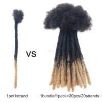 Vente en gros de produits Serrures Cheveux Naturels 0.6cm Dreadlock Extension Serrures de cheveux humains Cheveux naturels | Dreadlocks Cheveux humains