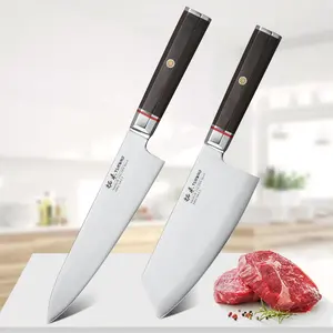 Custom Swedish Sandvik 14C28N Steel Kitchen Chef Knife Set