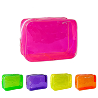 Pochettes cosmétiques imperméables en PVC transparent coloré, couleurs bonbon, sacs de rangement pour articles de toilette pour les vacances à la plage et les voyages