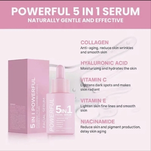 Cosméticos de Belleza, Suero Facial 5 en 1 con Vitamina C y Colágeno, Beneficios Antienvejecimiento, Hidratación Suave, Minimiza los Poros, para Todo Tipo de Piel - Product Image 6
