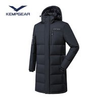 Parka longue d'hiver pour homme, imperméable, coupe-vent, épaisse et chaude, à capuche, col montant, motif élégant