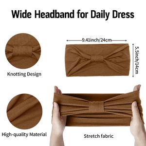 Diadema Africana grande Bohemia para mujer, diadema ancha de moda para deportes, correr, para cabello grueso, accesorios elegantes para el cabello - Product Image 6