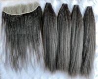 Perruque frontale en dentelle HD, 3 mèches, 100% cheveux humains vierges Remy vietnamiens, grade A, longueur 8-30 pouces, poids 100g, Cloudyhair