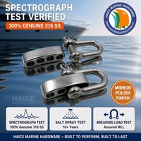 Manille en acier inoxydable de type D forgée, 4 mm, réglable, pour ligne de vie extérieure, bracelet en paracorde, boucle, matériel de sport, yacht, bateau