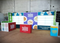 Nouveau Design Publicitaire Vente en Gros 10x20 Boîte à Lumière Moderne Support de Fond Personnalisé pour Salon Professionnel Stand d'Exposition