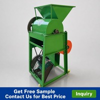 Machine à décortiquer les cacahuètes électrique 500 kg/h, décortiqueuse commerciale de cacahuètes avec souffleur d'air pour le traitement agricole