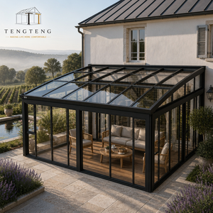 Terraza <span class=keywords><strong>de</strong></span> Cristal con Reducción <span class=keywords><strong>de</strong></span> Ruido, Estructura con Recubrimiento en Polvo, Fácil Instalación y Construcción Duradera para Clubes <span class=keywords><strong>de</strong></span> Golf - Product Image 3
