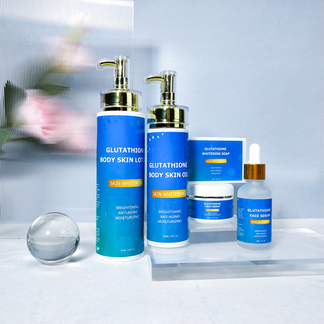 Glutathione Organic Skincare Set Whitening Soap Body Oil Lotion Whitening Cream Skin Care Set