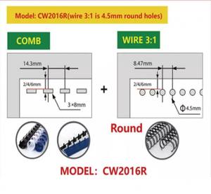 Nanbo-máquina de punzonado y encuadernación pequeña, modelo CW2016 - Product Image 4