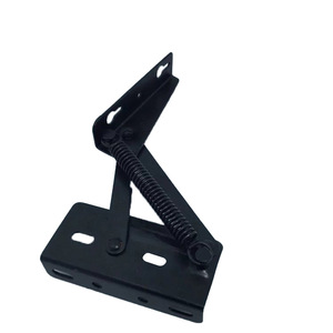 Luye Hardware Furniture Support Bracket Spring Hinge For Desk <b>Cabinet</b> Door Mounting <b>Black</b> Metal - Product Image 2