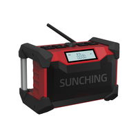 Radio Multifuncional para Obras de Construcción Compatible con Baterías de Herramientas Eléctricas de 18V, Ideal para Herramientas de Construcción y Herramientas Industriales