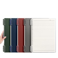 Carnet Seaver B5 blanc à feuilles mobiles, couverture en polypropylène, pages en pâte vierge, pour étudiants, haute valeur esthétique, 26 pages épaissies amovibles