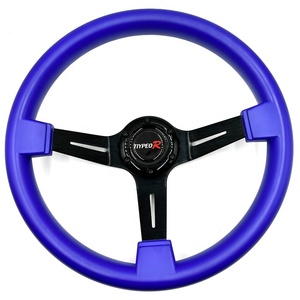 Volante Deportivo Universal ABS Azul de 14 Pulgadas y 7 cm de Profundidad, Estilo JDM - Product Image 1