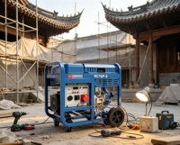 Générateur diesel portable 7 kW, moteur Yuchai, puissance maximale 8 kW, démarrage électrique, monophasé, avec roues