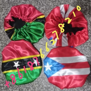 Bonnet en <span class=keywords><strong>soie</strong></span> classique personnalisé à double couche doublé de satin, avec drapeau haïtien des Caraïbes, pour 18 pays - Product Image 2