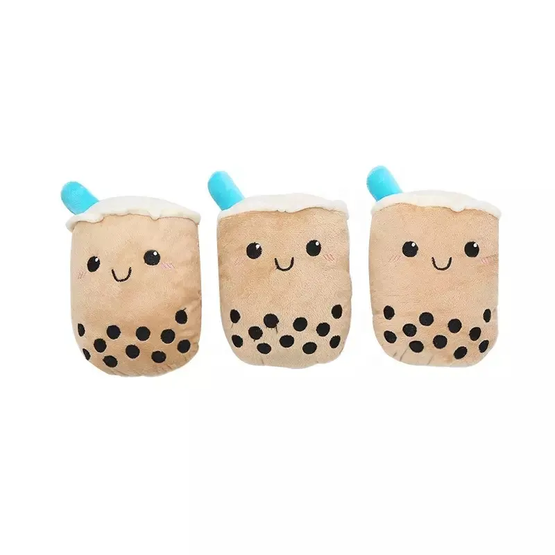 Pet Dog Puppies Squeaky Plush Bubble Boba Tea Play Toy Treat Your Dog Boba Tea